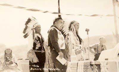 Three Native Chiefs at the border centennial celebrations in 1946.